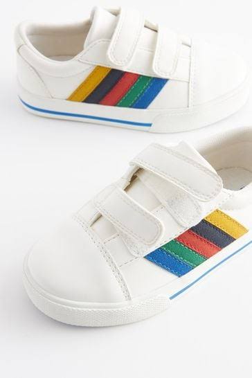 NEXT white rainbow stripes shoes