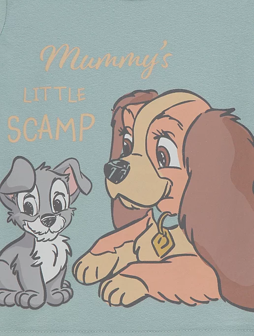 Disney Lady and the Tramp Mint Green Slogan T-Shirt