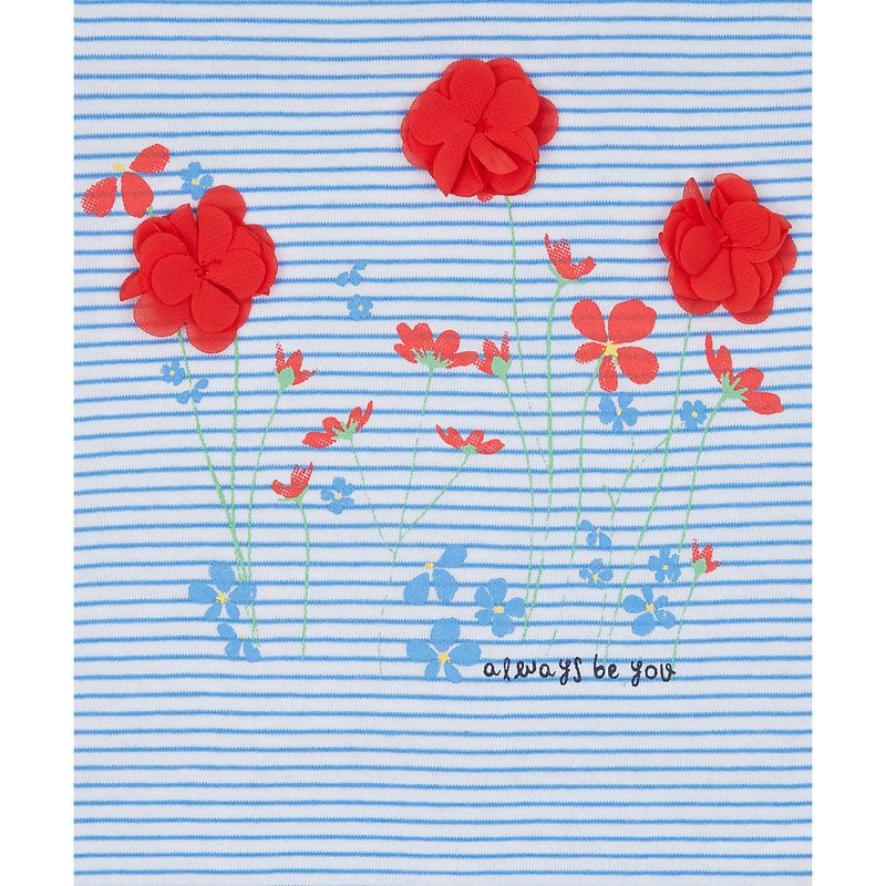 Floral and navy t-shirts - 3 pack