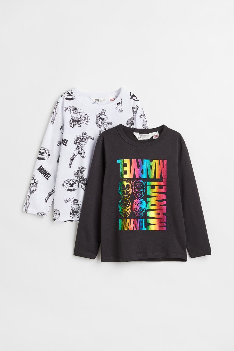 2-pack printed jersey tops