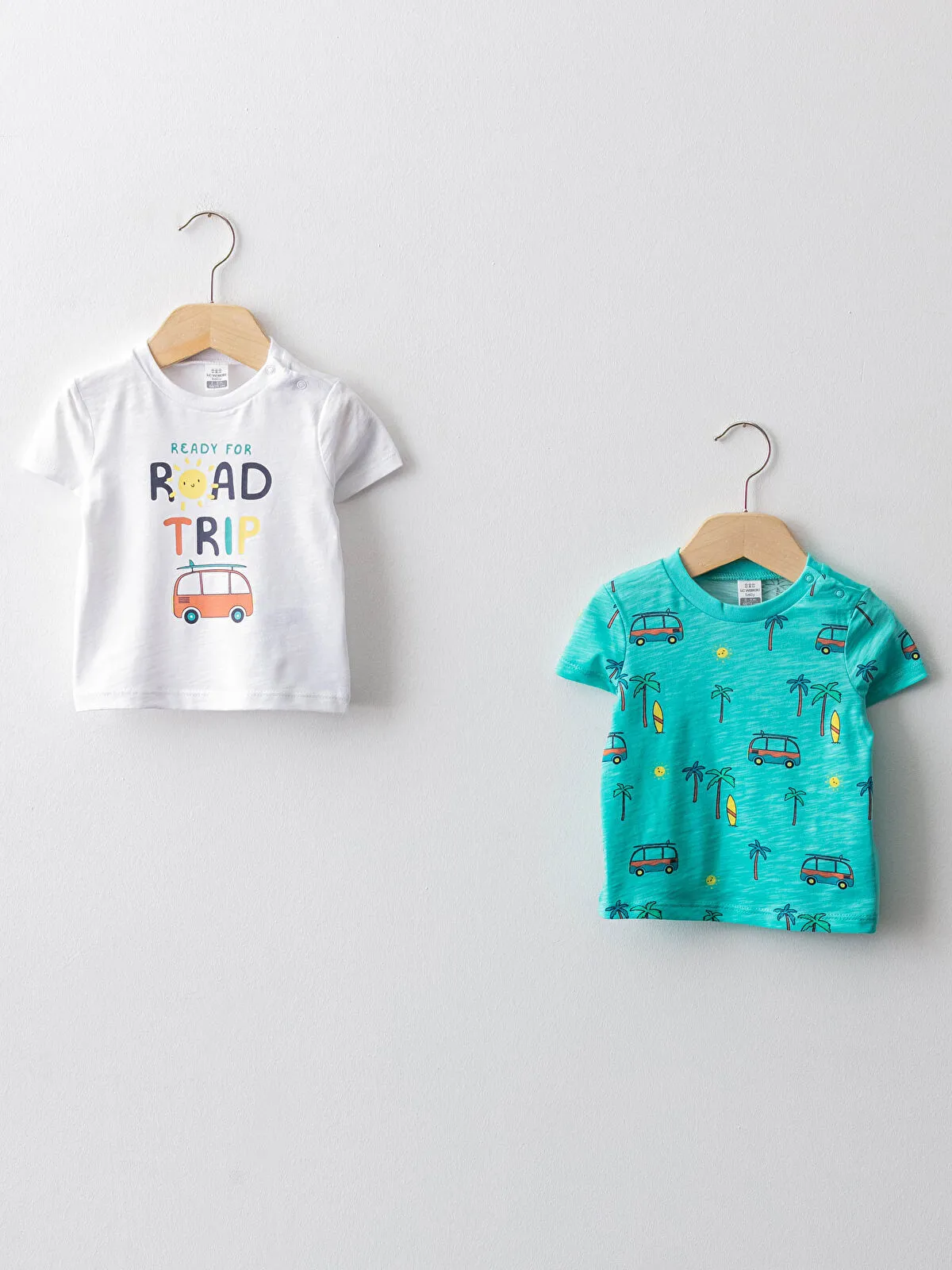LC WAIKIKI Short Sleeve Printed Cotton Baby Boy T-shirt Pack OF 2