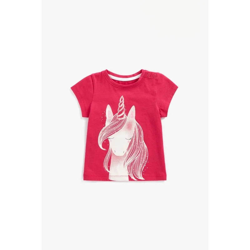 Mothercare pink unicorn t-shirt
