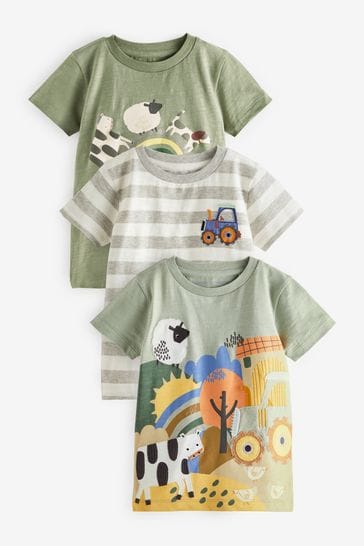 NEXT Short Sleeve Character T-Shirts 3 Pack