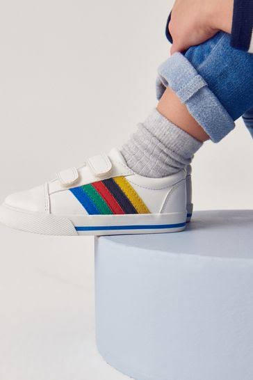 NEXT white rainbow stripes shoes