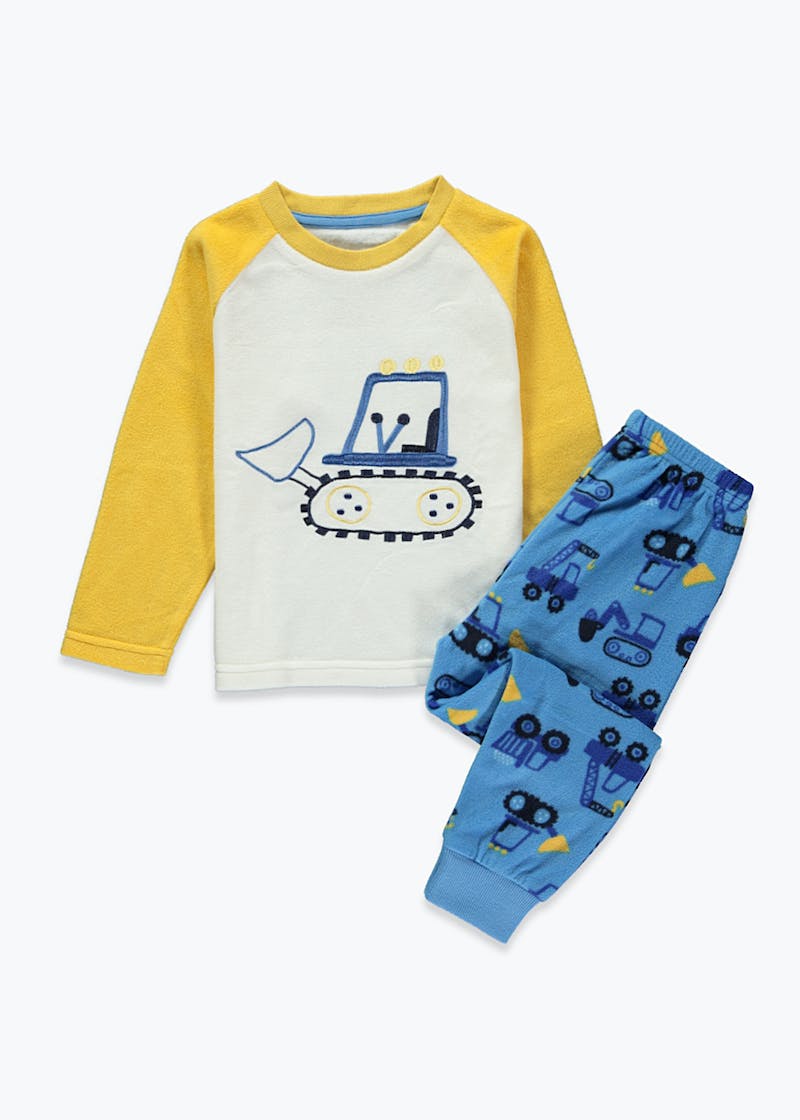 Unisex Digger Fleece Pyjama Set