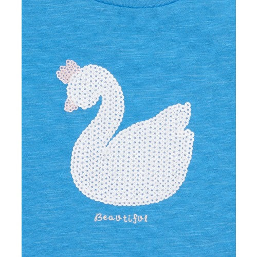 Mothercare Blue Sequin Swan T-shirt