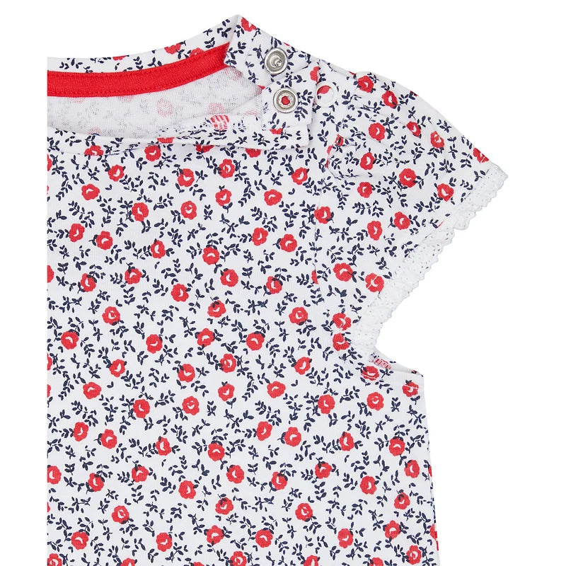Floral and navy t-shirts - 3 pack