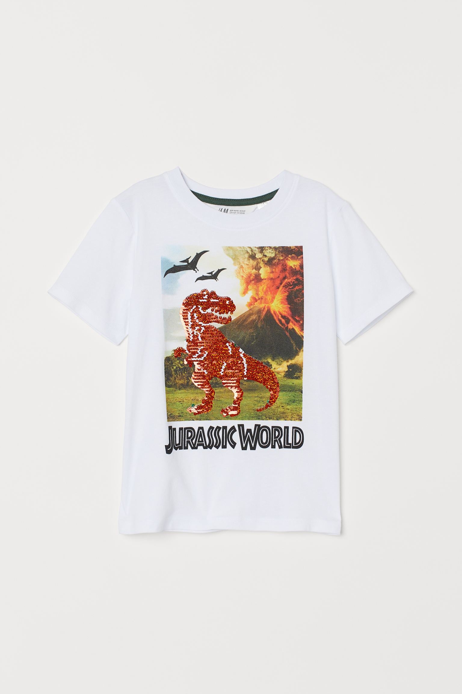 Flip-sequin T-shirt-Jurassic World - THEKIDSKREW