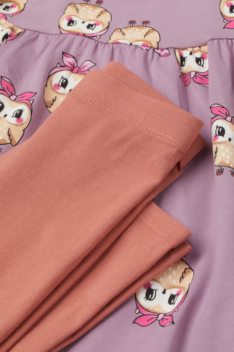 2-piece Cotton Set-Lilac