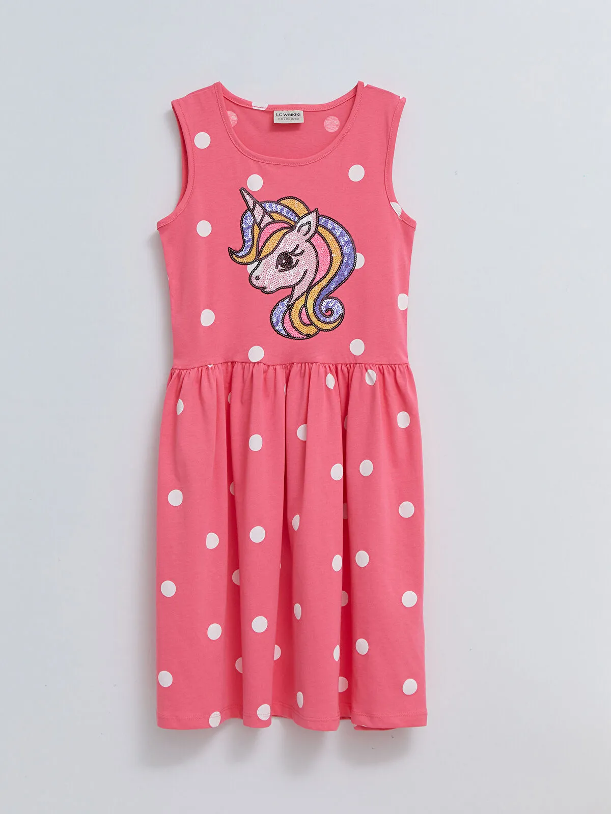 LC WAIKIKI Sequined Printed Girls' Dress-Unicorn