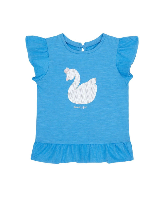 Mothercare Blue Sequin Swan T-shirt
