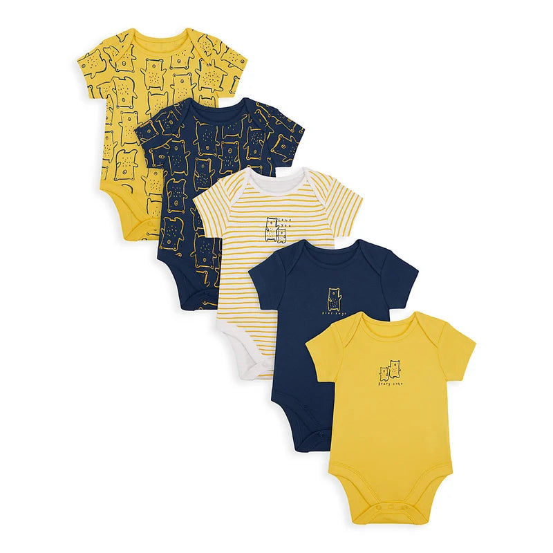 Mothercare cute bear bodysuits - 5 pack