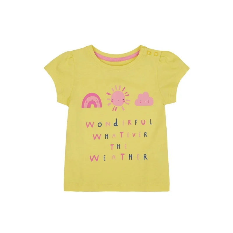 Mothercare Yellow weather t-shirt