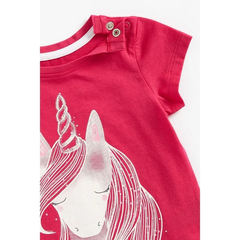 Mothercare pink unicorn t-shirt